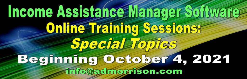 Income Assistance Manager Software Online Training: Registration Now ...